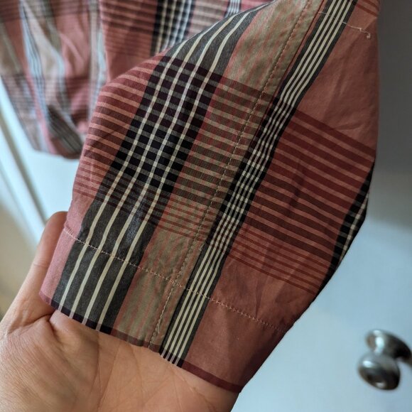 STUDIO NICHOLSON - Oversized short sleeve check shirt - Fits XL - Picture 4 of 6